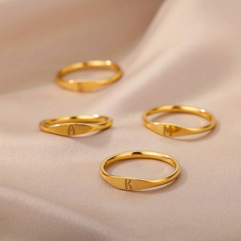 Basic Name Ring | Basic Ring with Engraved Initial