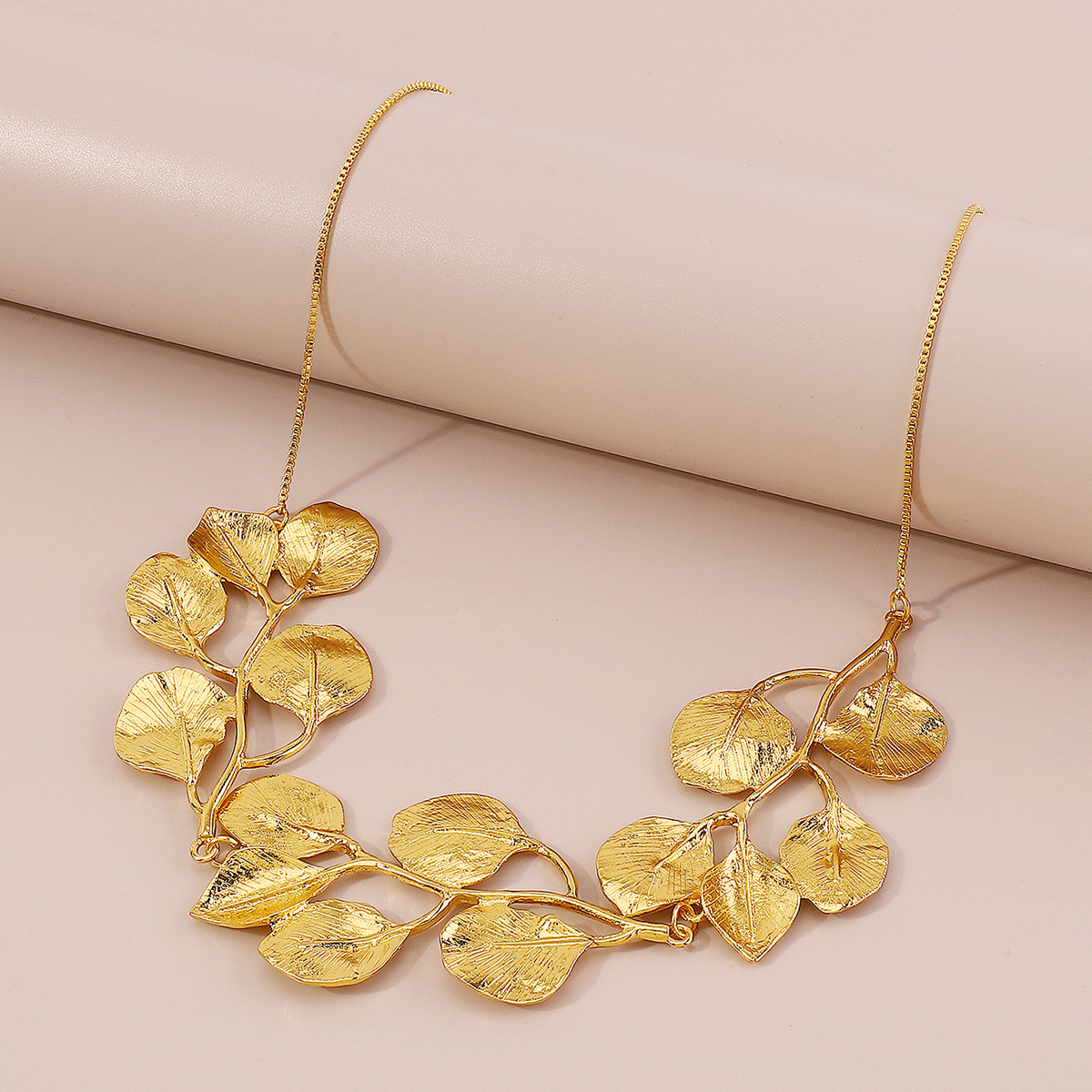 Golden Leaf - Vintage Fig Leaf Necklace
