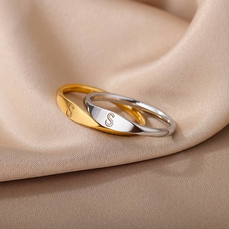 Basic Name Ring | Basic Ring with Engraved Initial