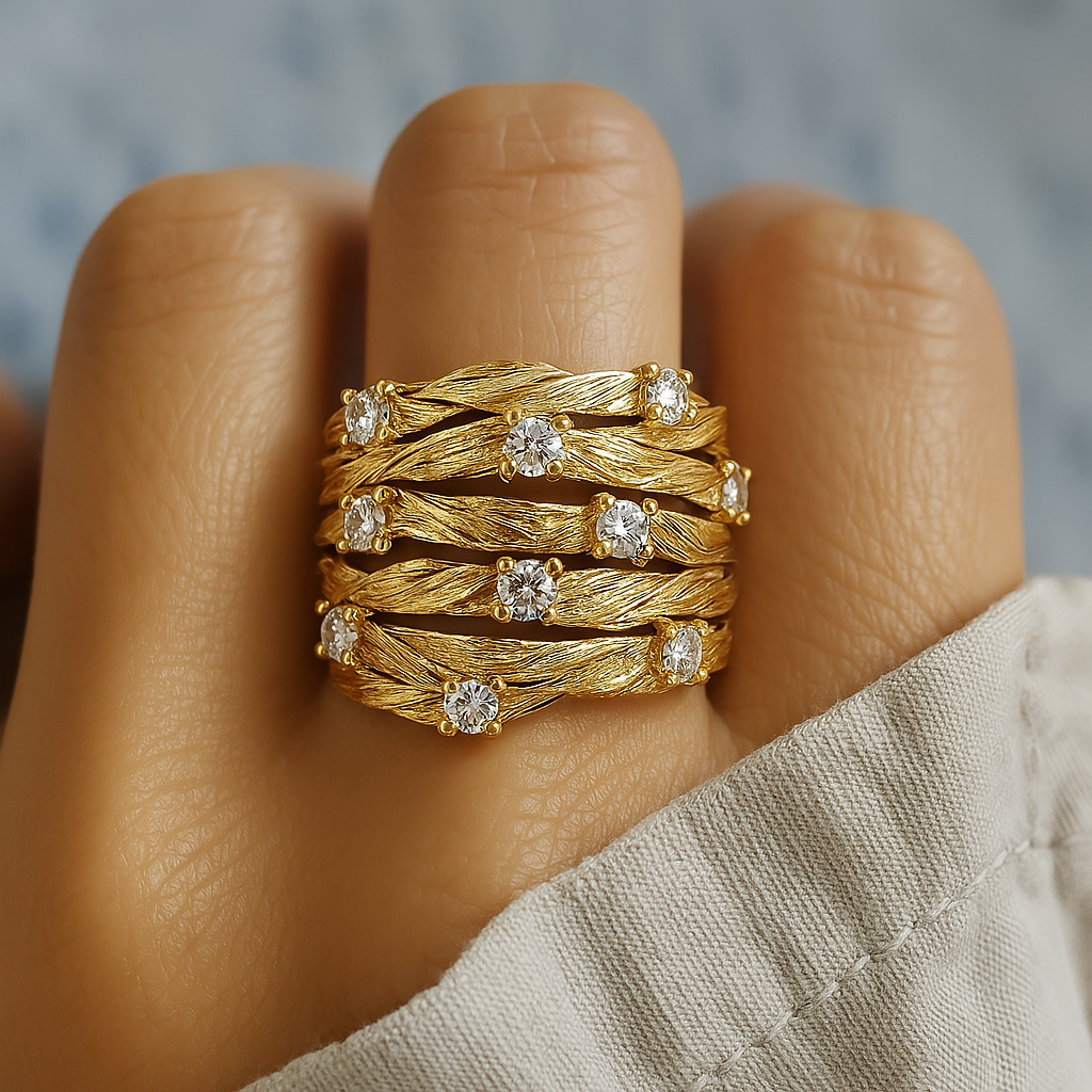 Marisse – Vintage-inspired ring in gold with a subtle shine