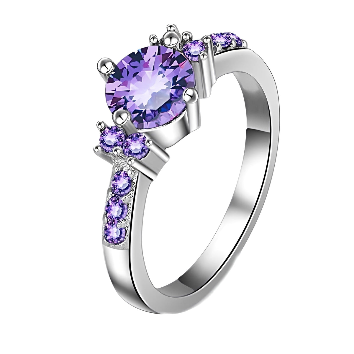 Coralie – Amethyst Violet Ring