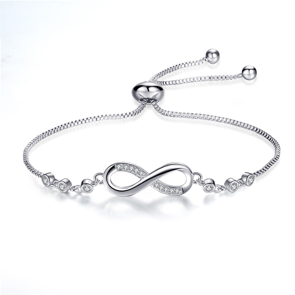 Megan – Adjustable Infinity Bracelet made of Silver