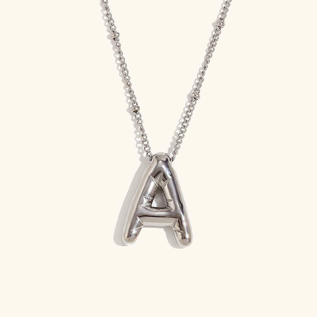 Balloon Gold Initials Necklace
