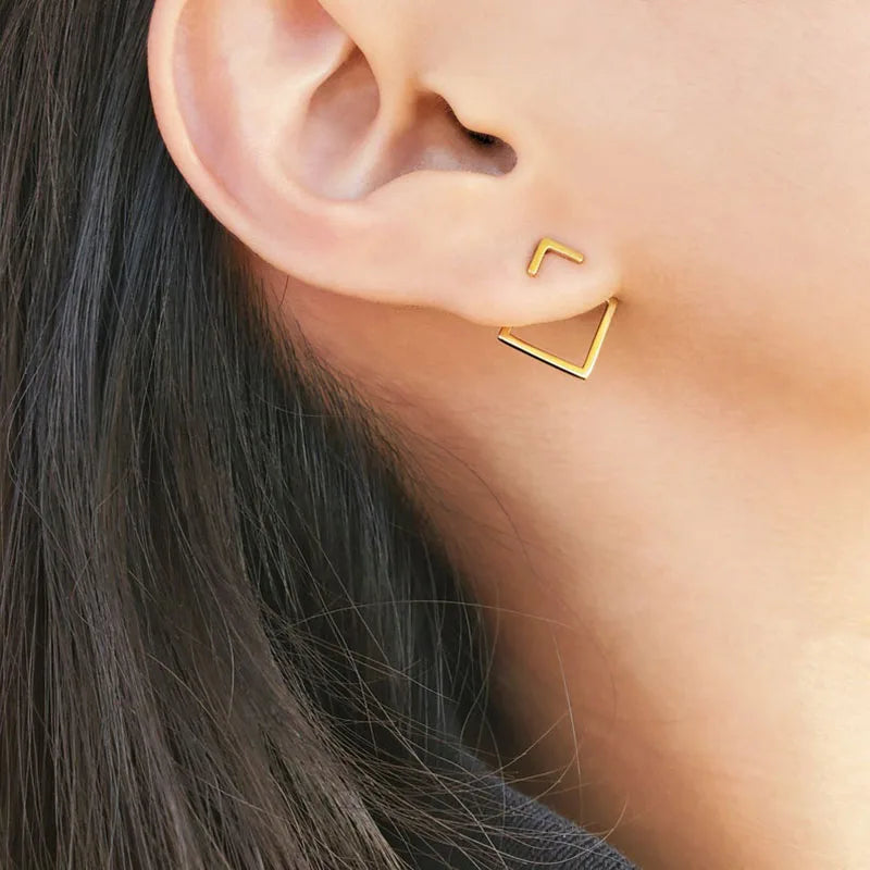 Connecting Rhombus - Basic Geometric Earrings