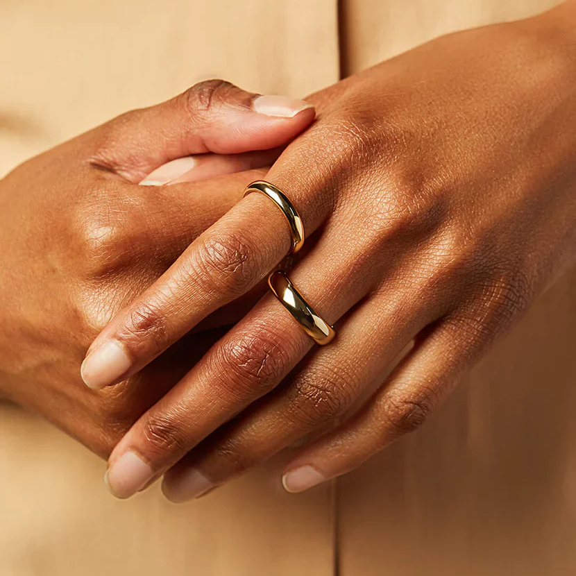 Eloane – Ring Crafted from Gold-Plated Stainless Steel