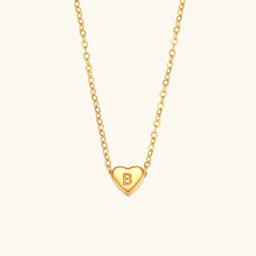 Heart - Initial Gold Necklace