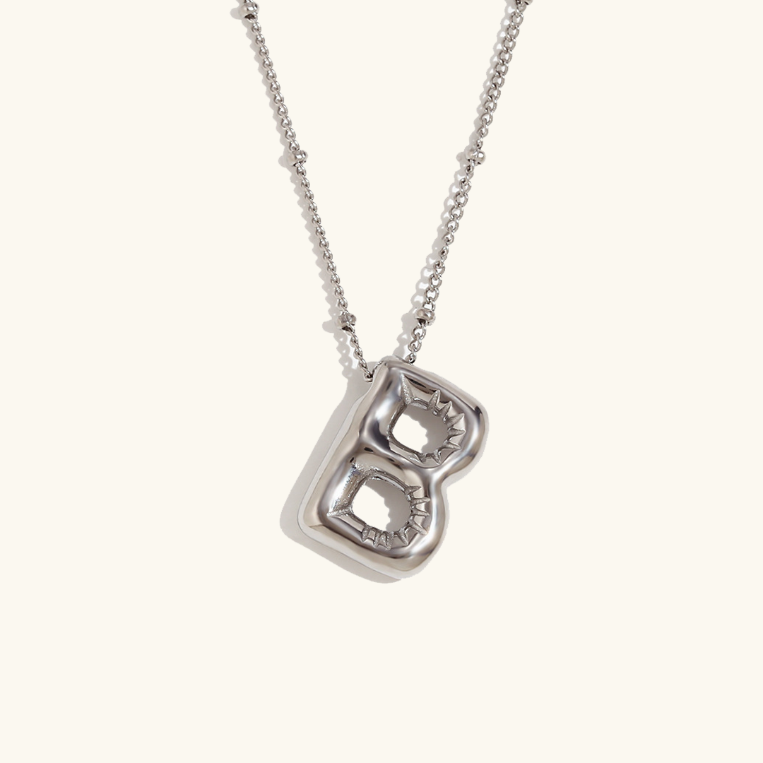 Balloon Gold Initials Necklace
