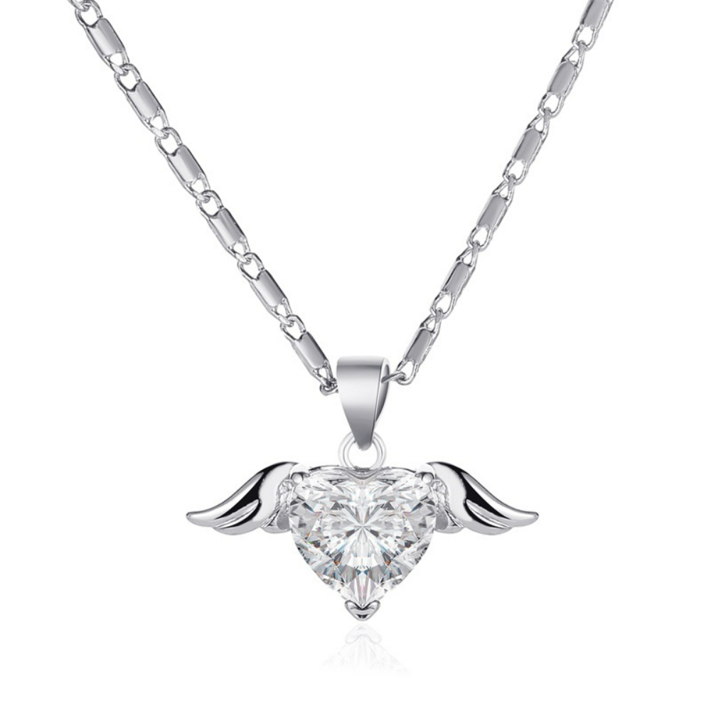 Love Wings Necklace - Chain Hearts & Wings