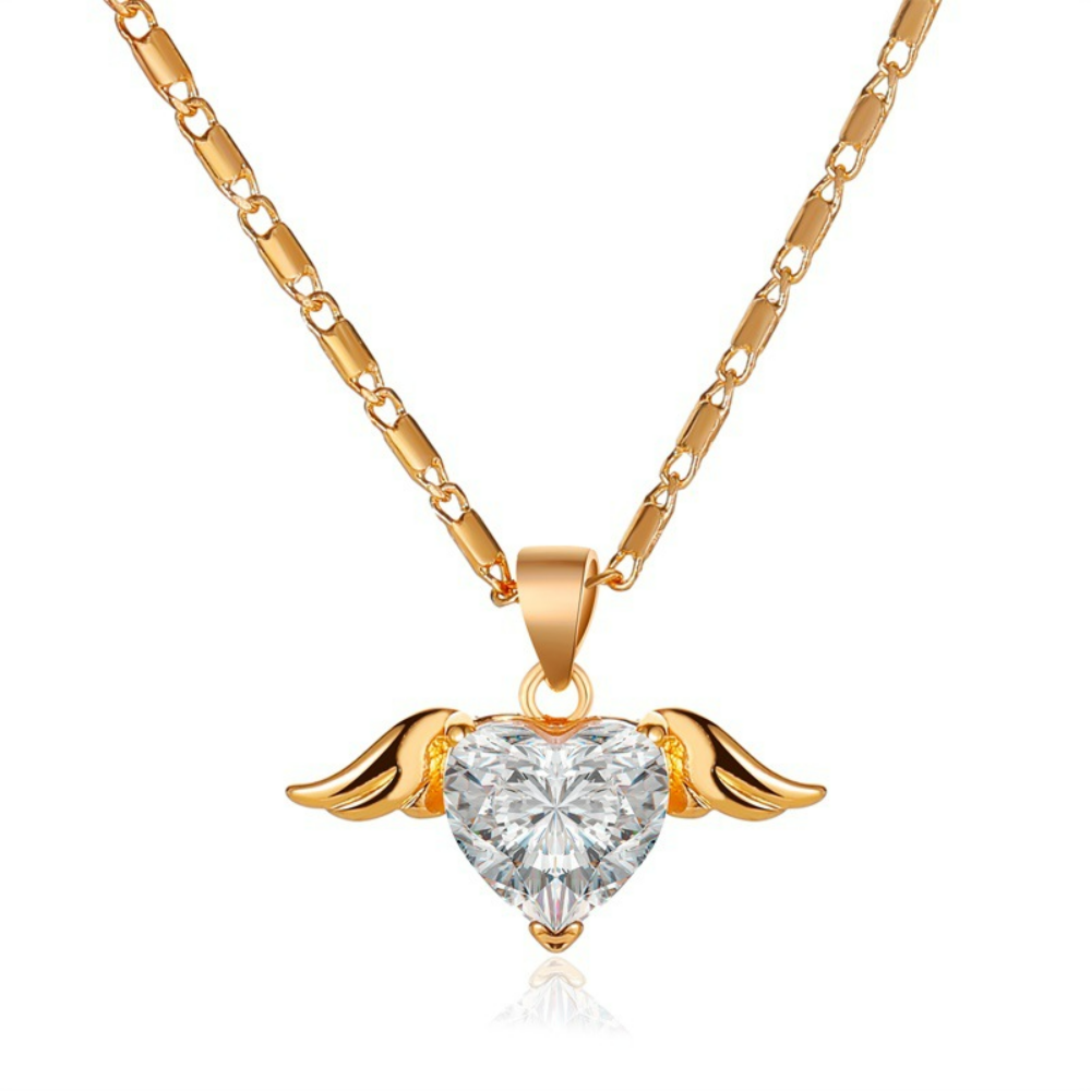 Love Wings Necklace - Chain Hearts & Wings