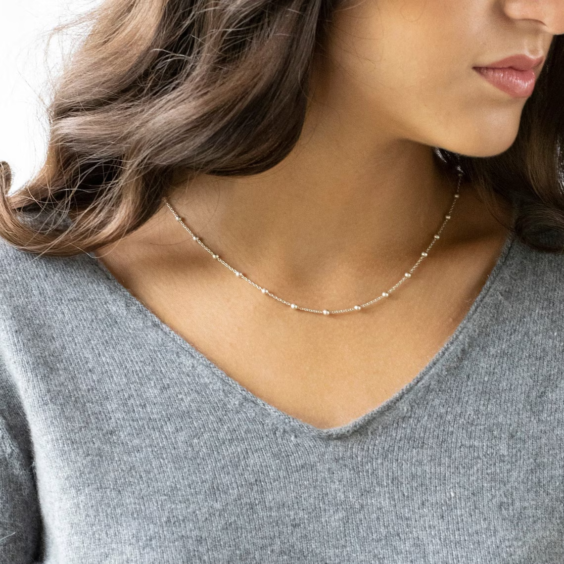 Satellite Choker Necklace - Golden Luxury Chain