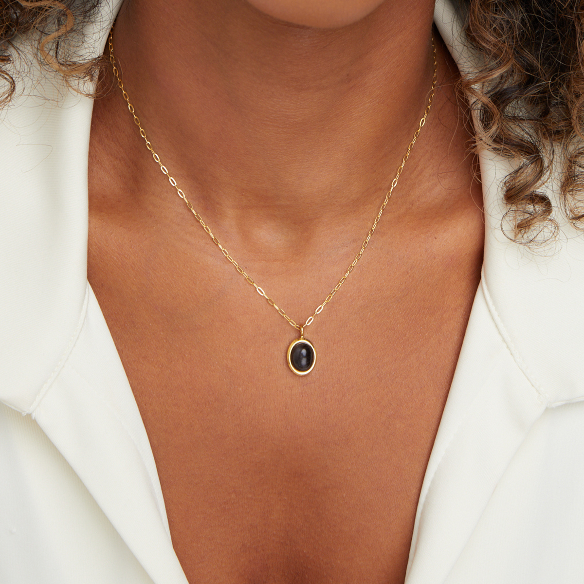 Euphrosyne - Necklace crafted from Dark Onyx