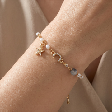Selina – Bracelet Featuring Moon and Stars