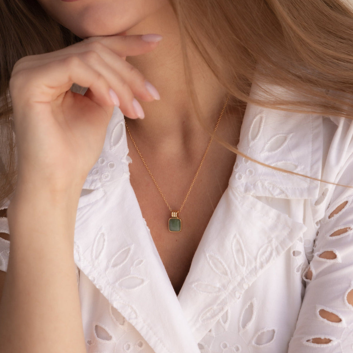Jade Pendant Necklace - Gleaming Jade Necklace