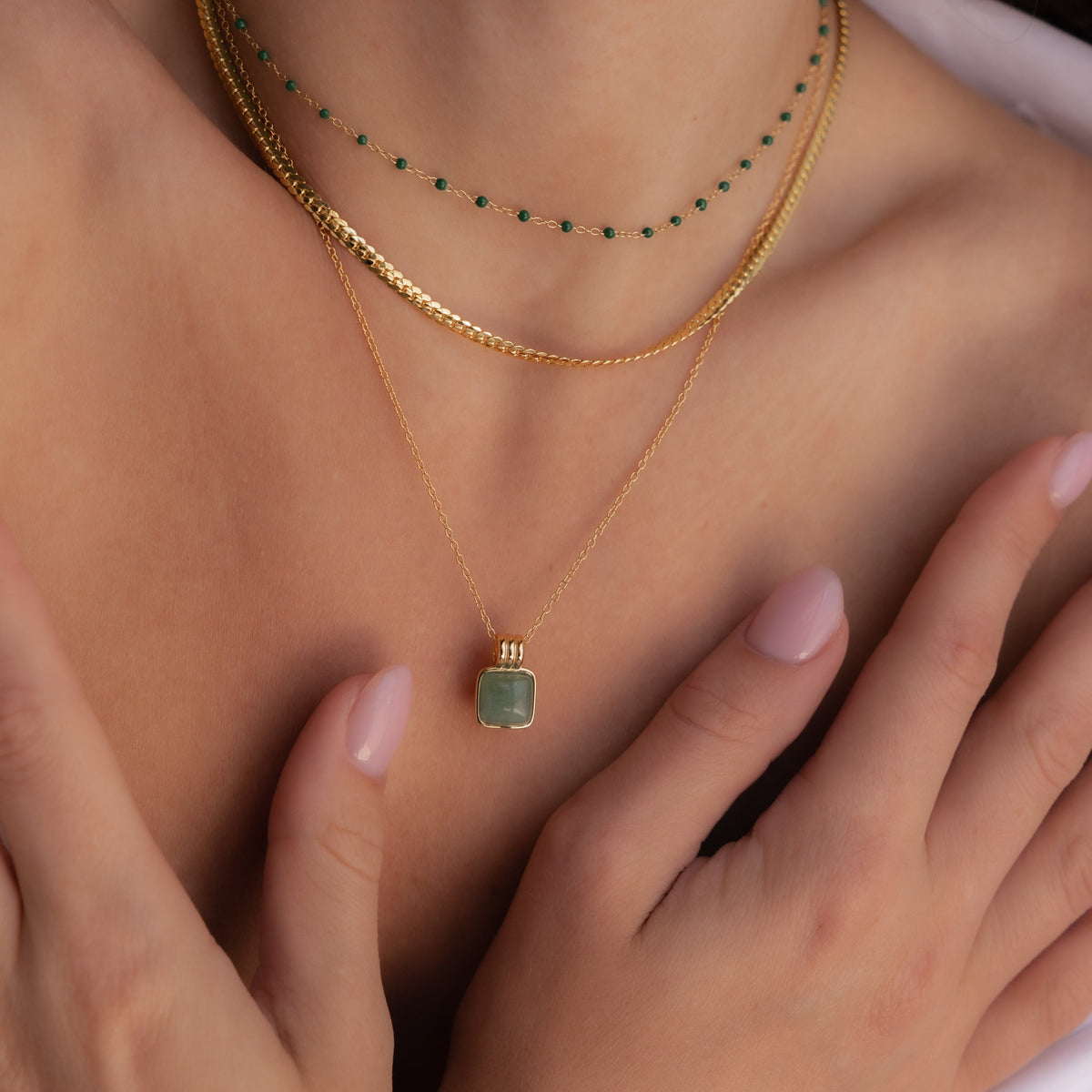 Jade Pendant Necklace - Gleaming Jade Necklace