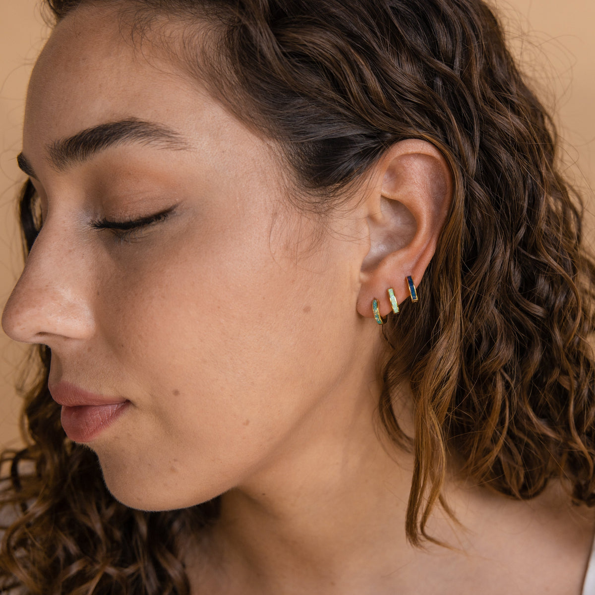 Opal Inlay Rings - Opal Ear Accessories