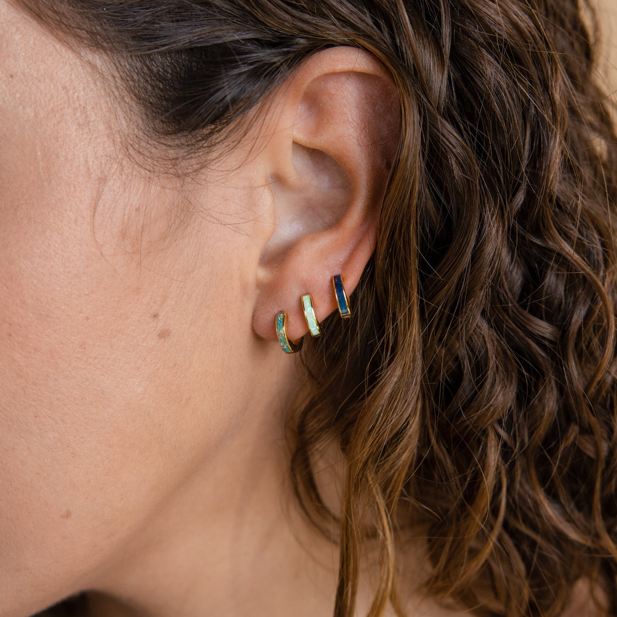 Opal Inlay Rings - Opal Ear Accessories