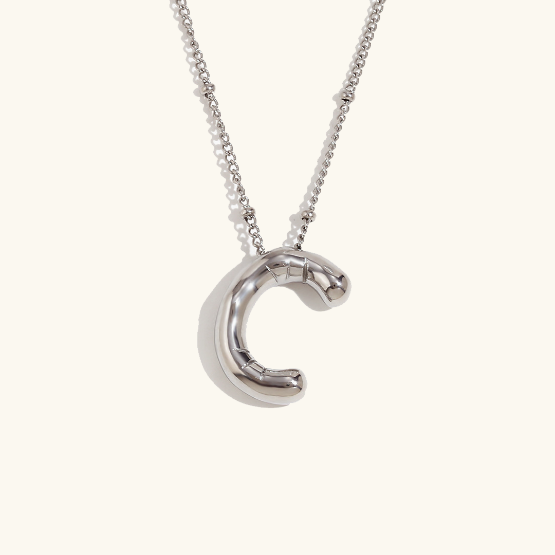 Balloon Gold Initials Necklace