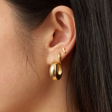 Iseul - Wide Huggie Hoop Earrings
