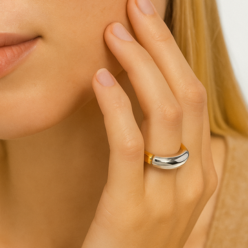 Ciela – Two-Tone Ring crafted from Titanium Steel with 18K Gold Plating