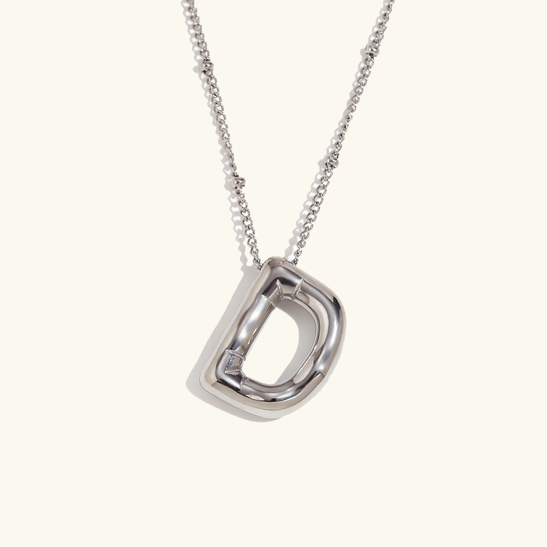 Balloon Gold Initials Necklace