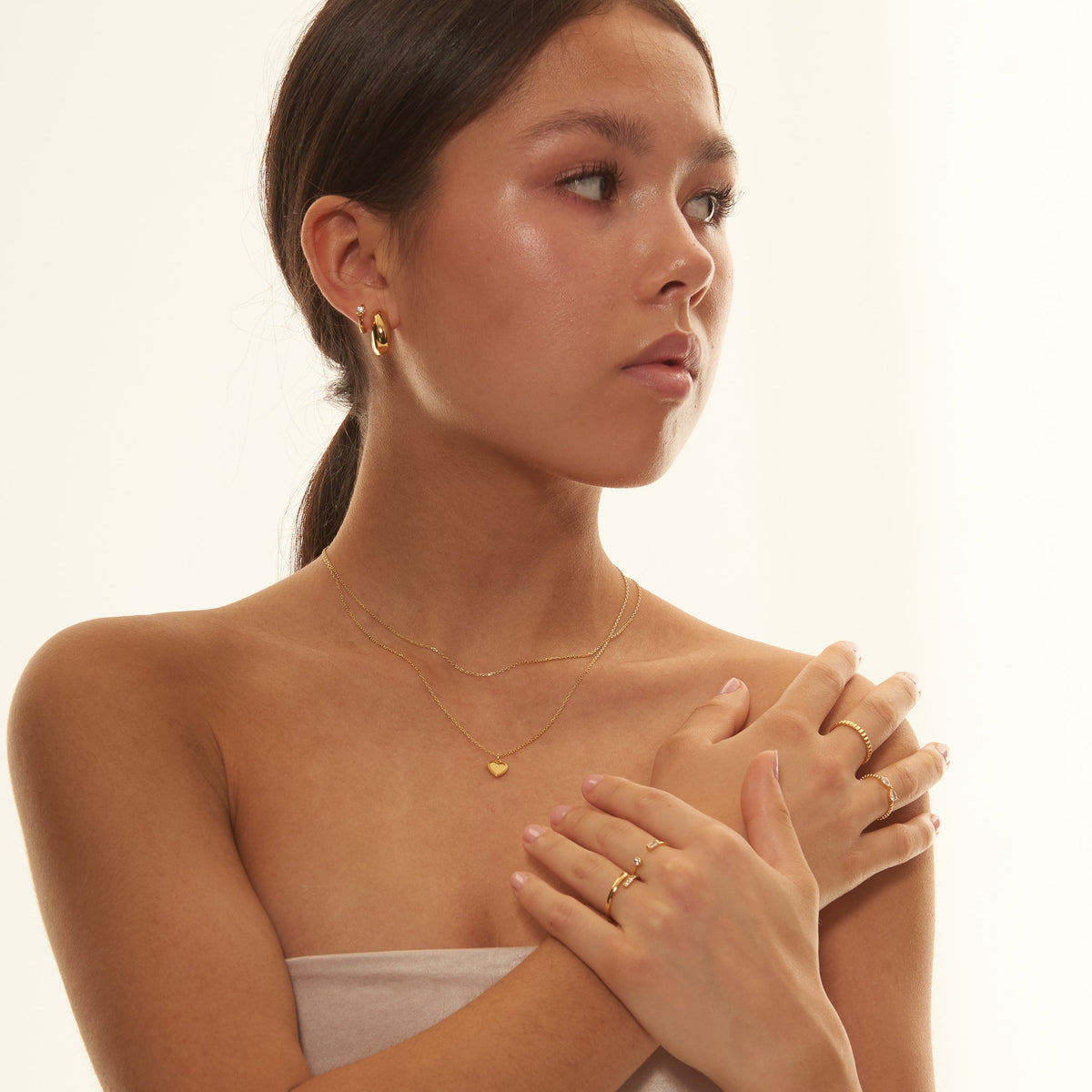 Iseul - Wide Huggie Hoop Earrings