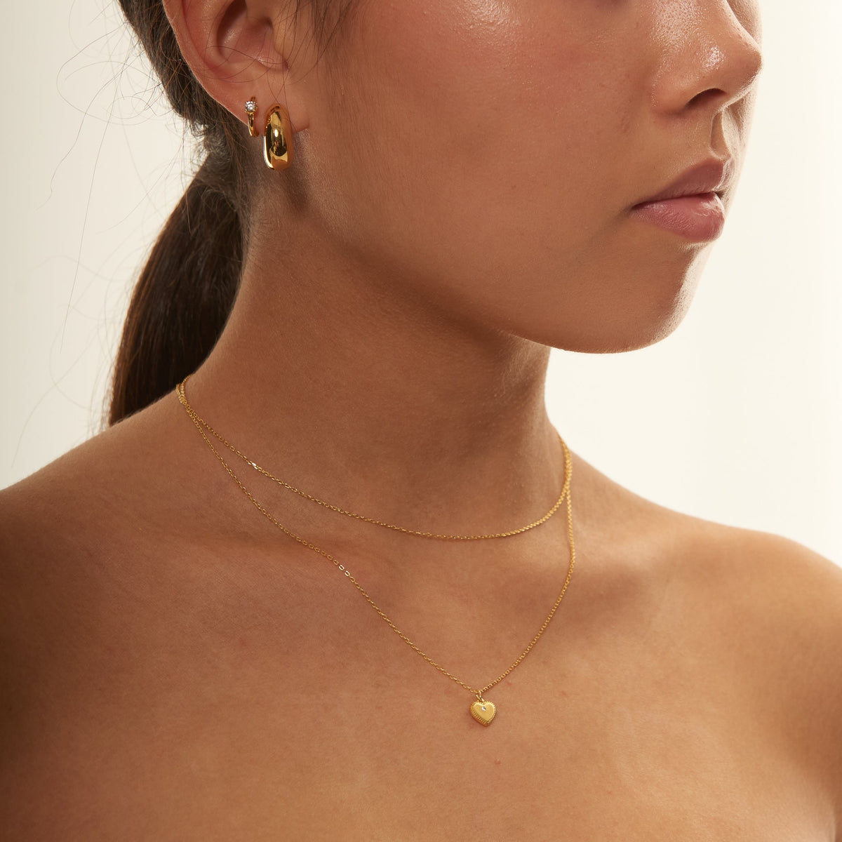Iseul - Wide Huggie Hoop Earrings