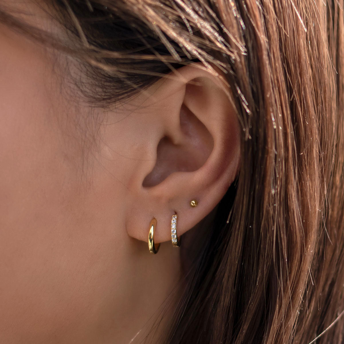 Queenie - Huggie Hoop Earrings