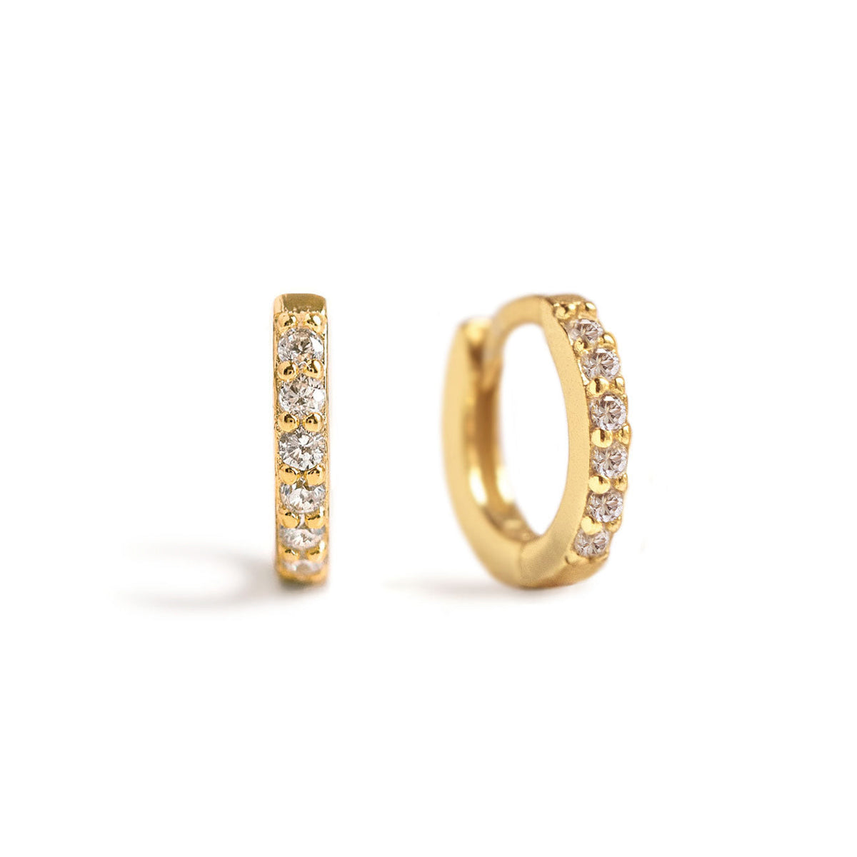 Pave - Zirconia Huggie Earrings