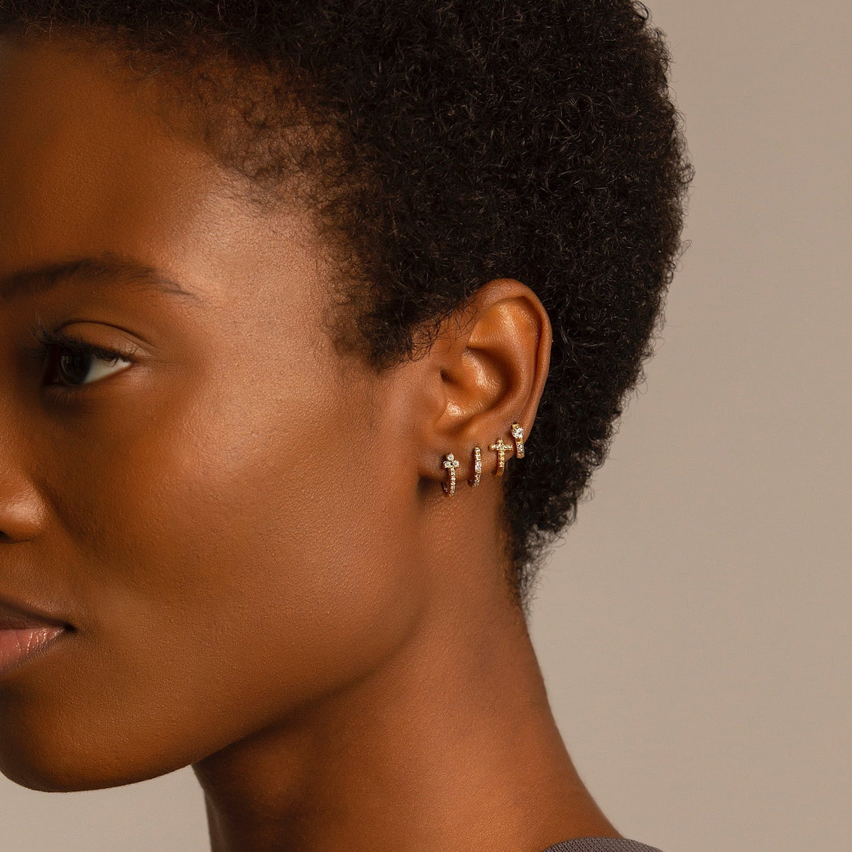 Baguette Earrings Featuring White Crystals