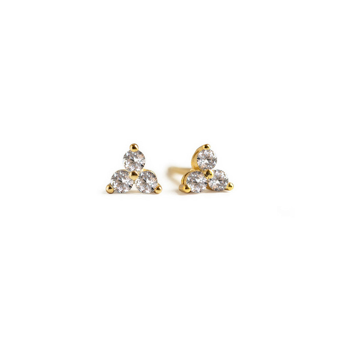Small Clover Pave Stud Earrings