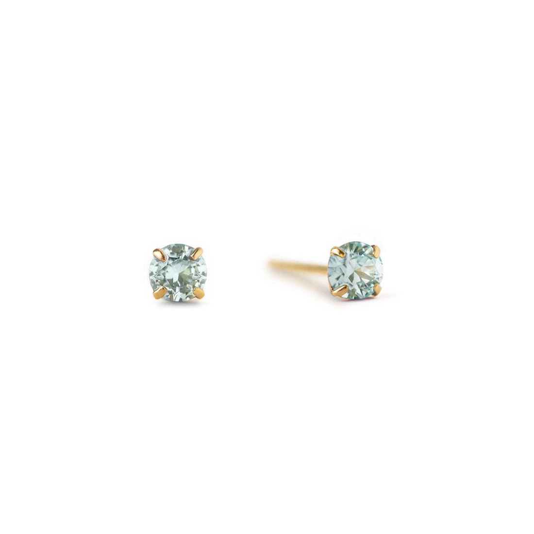 Small birthstone stud earrings (aquamarine)