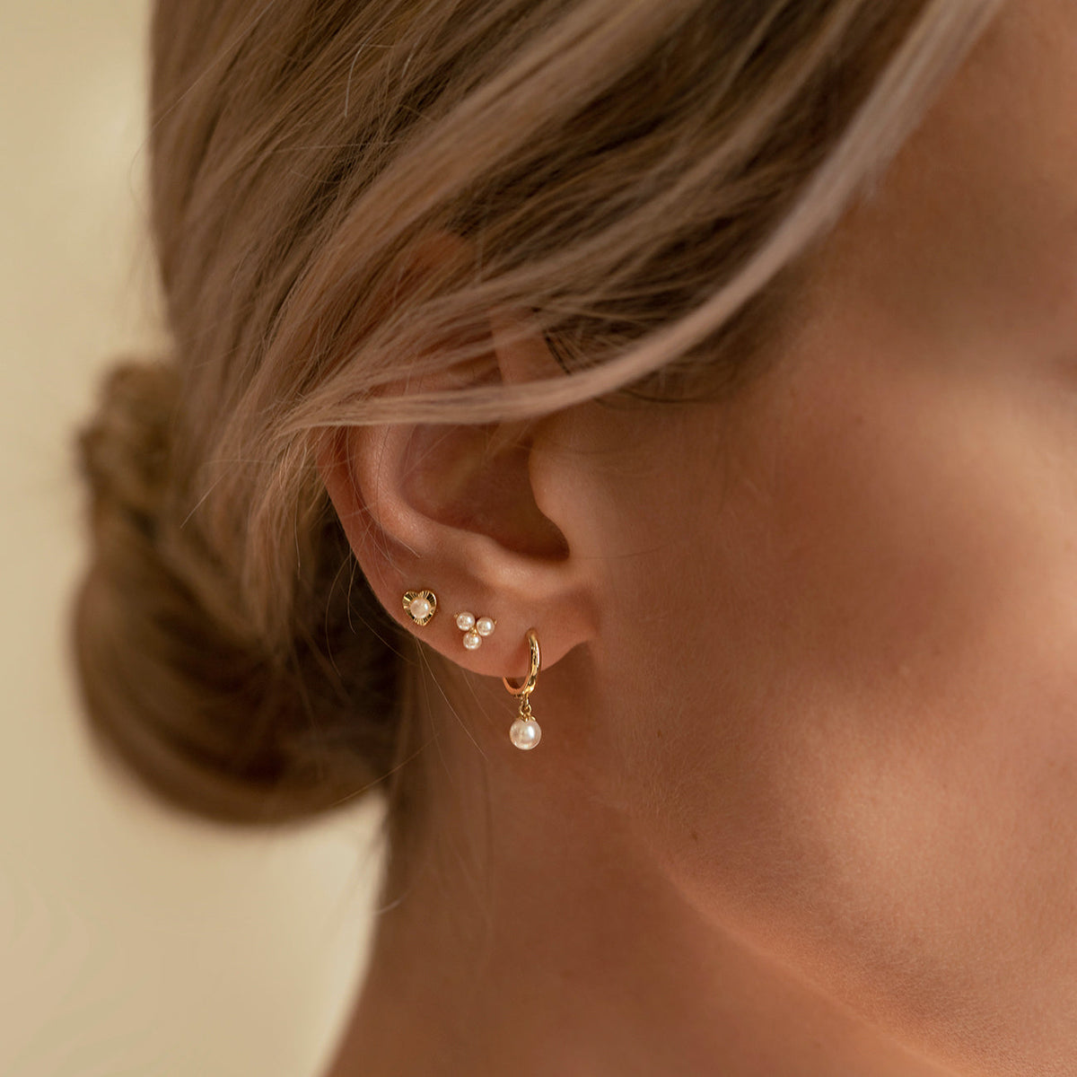 Isabella - Trinity Pearl Studs