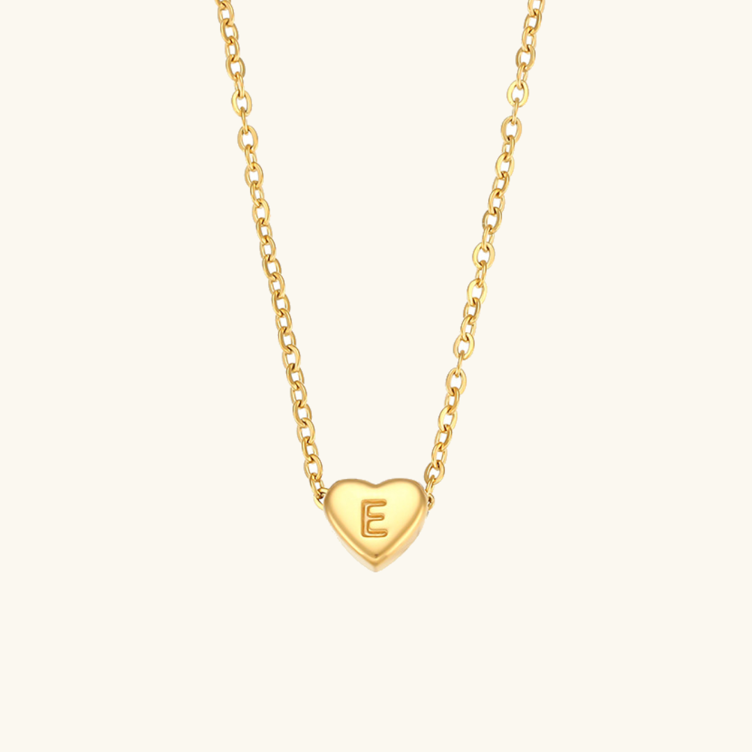 Heart - Initial Gold Necklace