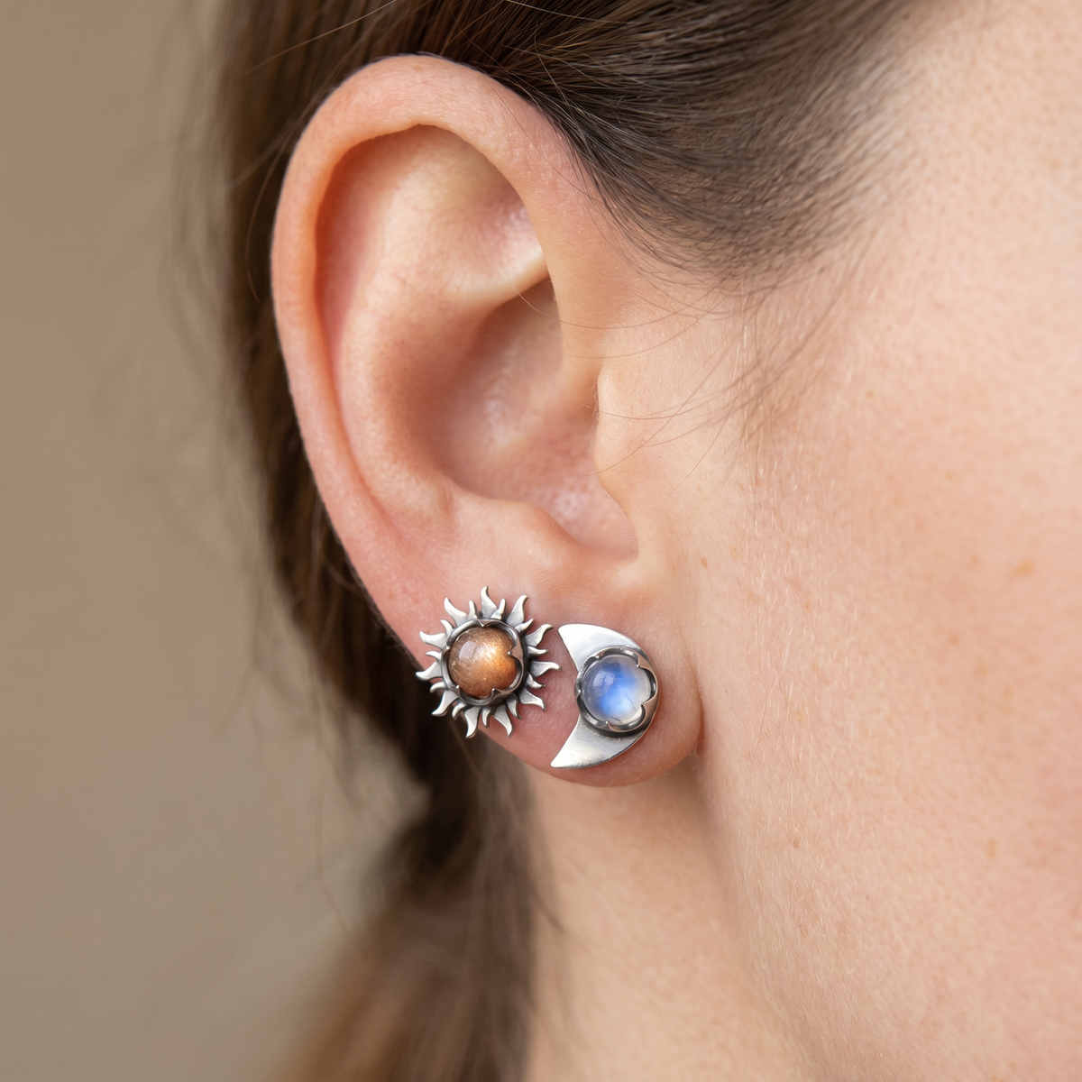 Marian – Earrings Sun and Moon