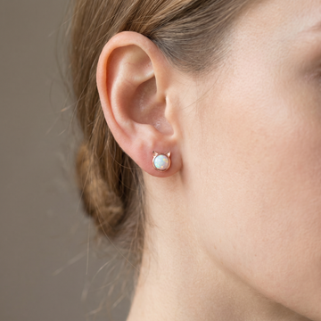 Sepideh - Cat earrings featuring opal stone