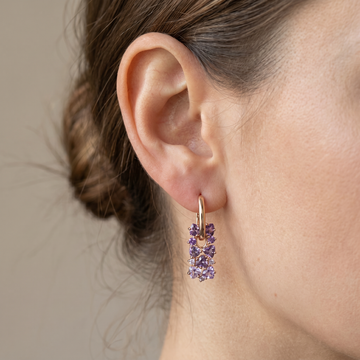 Leah - Elegant Purple Earrings