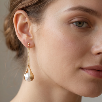 Asa – Gold earrings featuring pearls