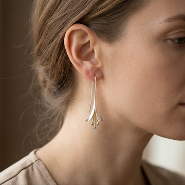 Lina – Flower Earrings crafted from Premium Metal