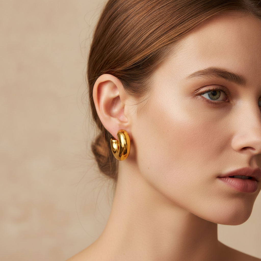 Ayla – Bold Gold-Colored Hoops