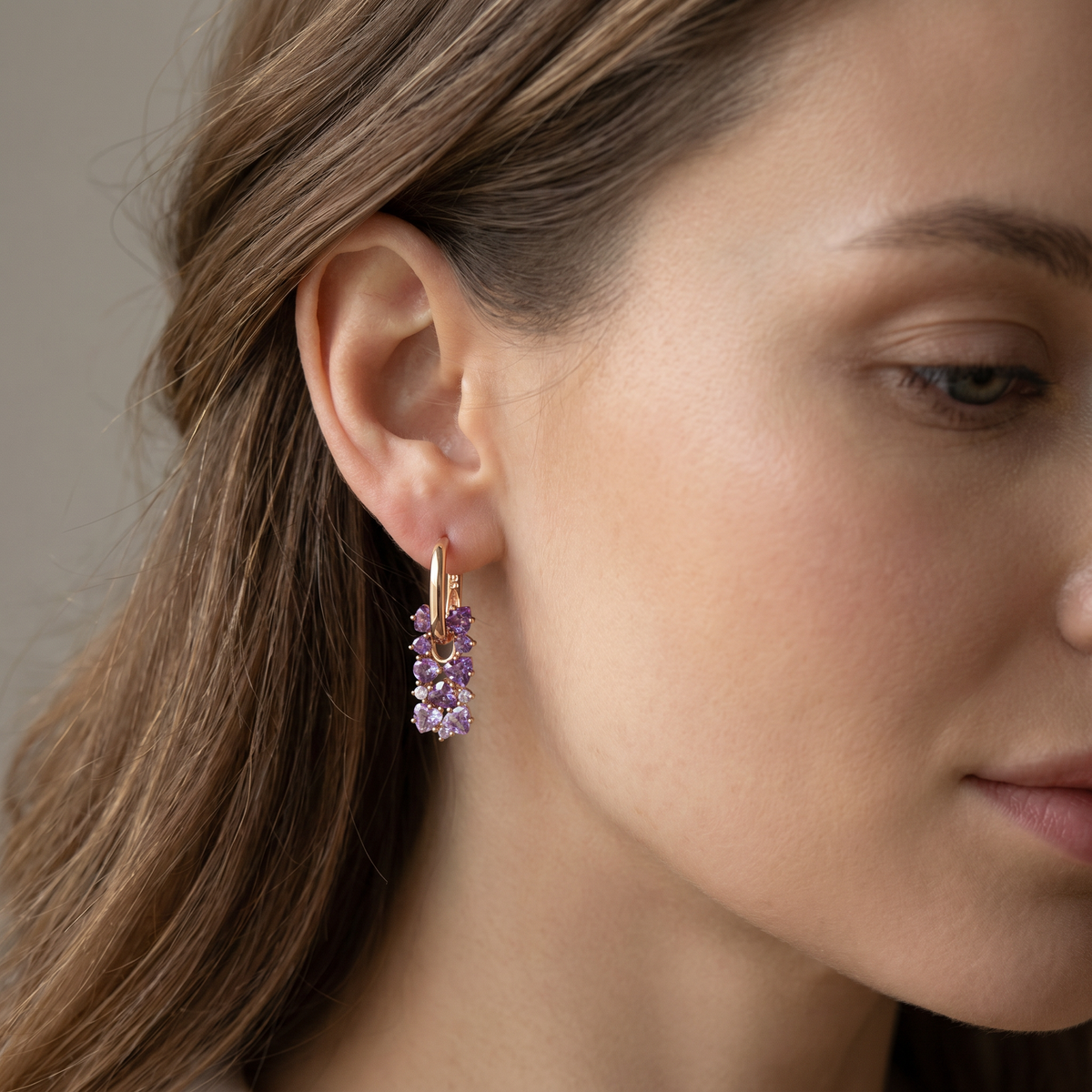 Joshi – Chic Earrings in Purple