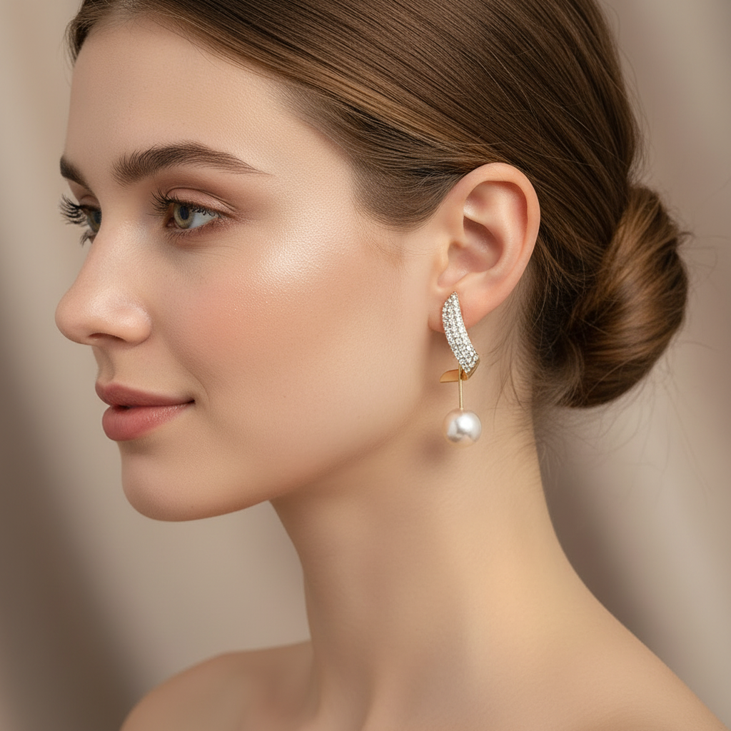 Lumine – Fascination Earrings Featuring Pearls and Elegant Gold Finish