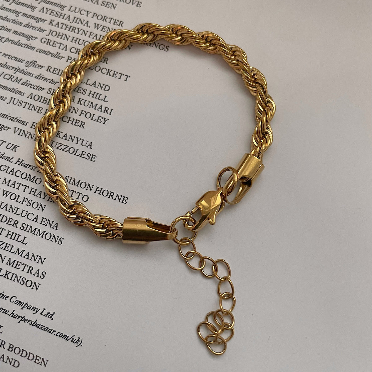 Mila – Twisted Bracelet in Durable Metal