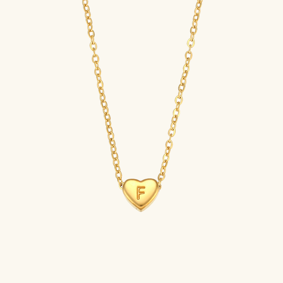 Heart - Initial Gold Necklace