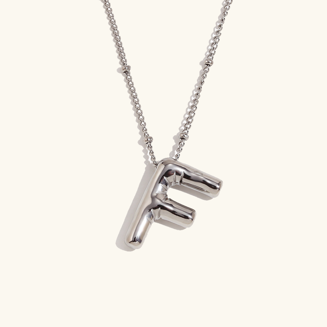 Balloon Gold Initials Necklace