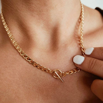 Dual Chain - Cuban and Pearl Necklace