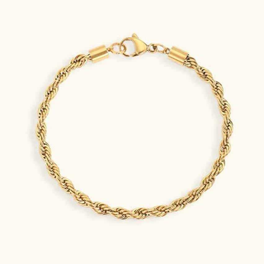 Gigi – Bracelet Rope Links Gold Elegant