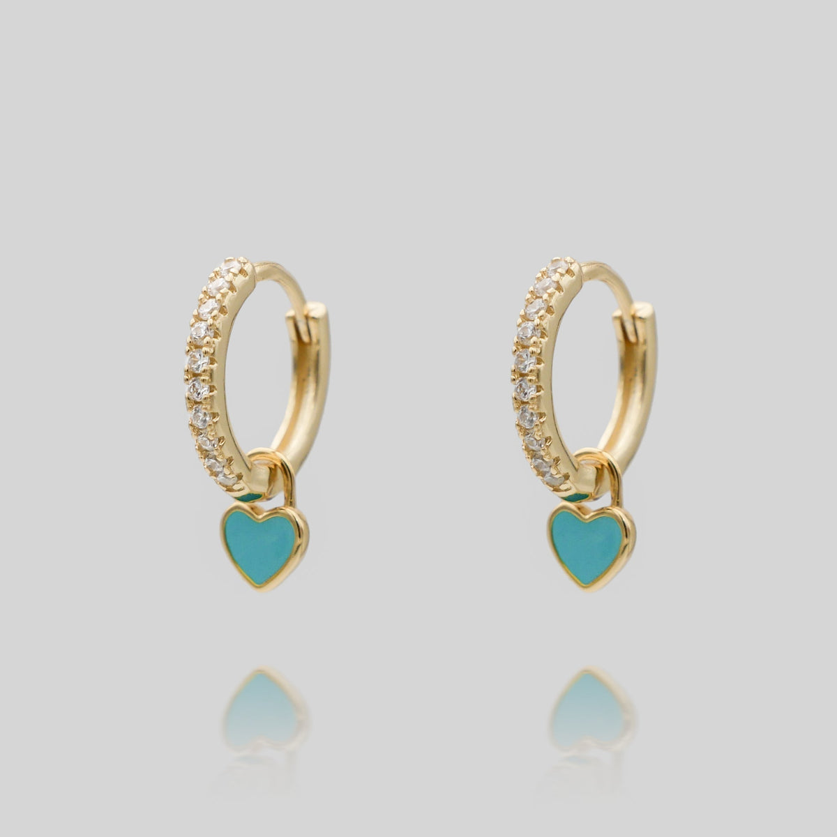Gabby – Heart-Shaped Huggie Earrings