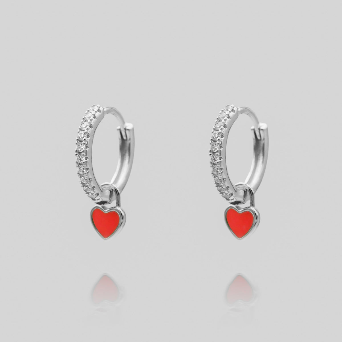 Gabby – Heart-Shaped Huggie Earrings
