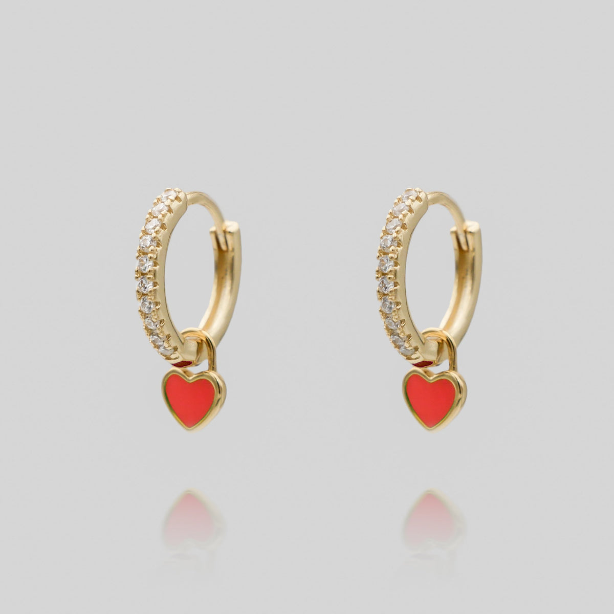 Gabby – Heart-Shaped Huggie Earrings