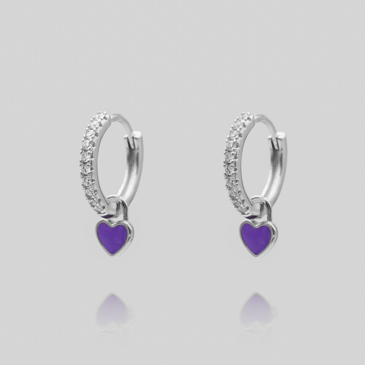 Gabby – Heart-Shaped Huggie Earrings
